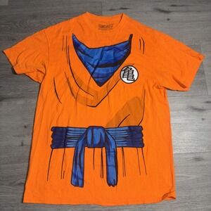 Dragon Ball Z Goku Gi Costume Graphic T-Shirt Orange‎ Funimation Licensed L